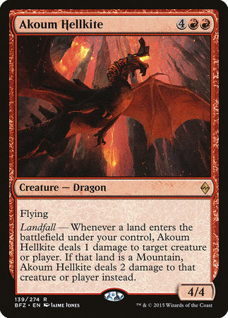 Akoum Hellkite [Battle for Zendikar] | Fandemonia Ltd