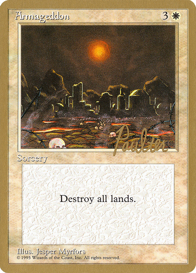 Armageddon (Preston Poulter) [Pro Tour Collector Set] | Fandemonia Ltd