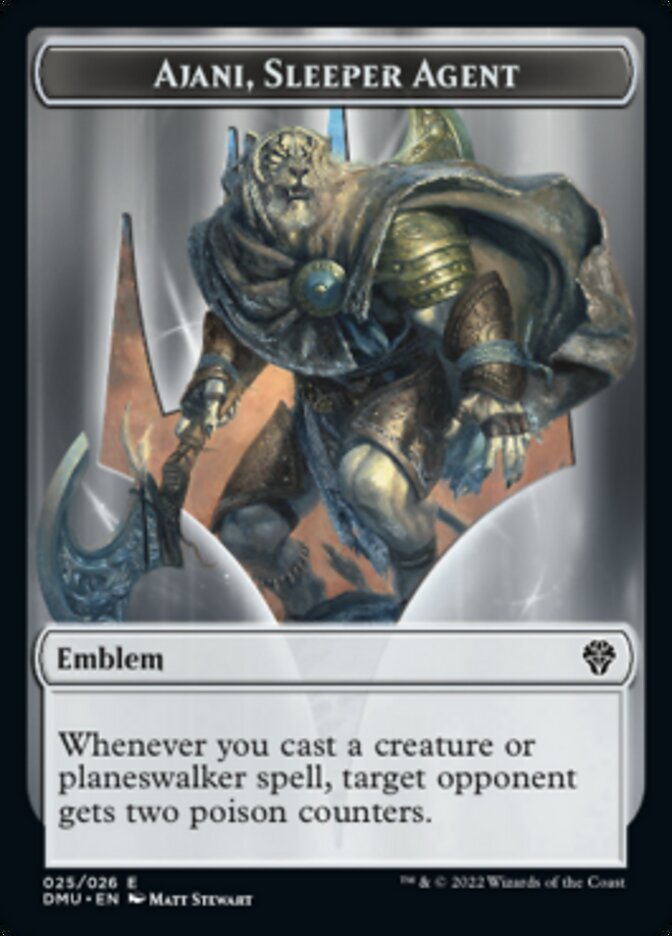 Soldier // Ajani, Sleeper Agent Emblem Double-sided Token [Dominaria United Tokens] | Fandemonia Ltd