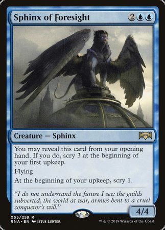 Sphinx of Foresight [Ravnica Allegiance] | Fandemonia Ltd
