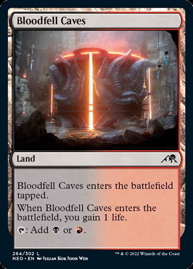Bloodfell Caves [Kamigawa: Neon Dynasty] | Fandemonia Ltd