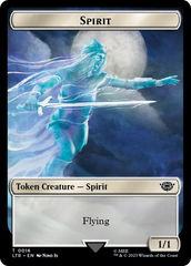 Spirit // Food (0022) Double-Sided Token (Surge Foil) [The Lord of the Rings: Tales of Middle-Earth Tokens] | Fandemonia Ltd