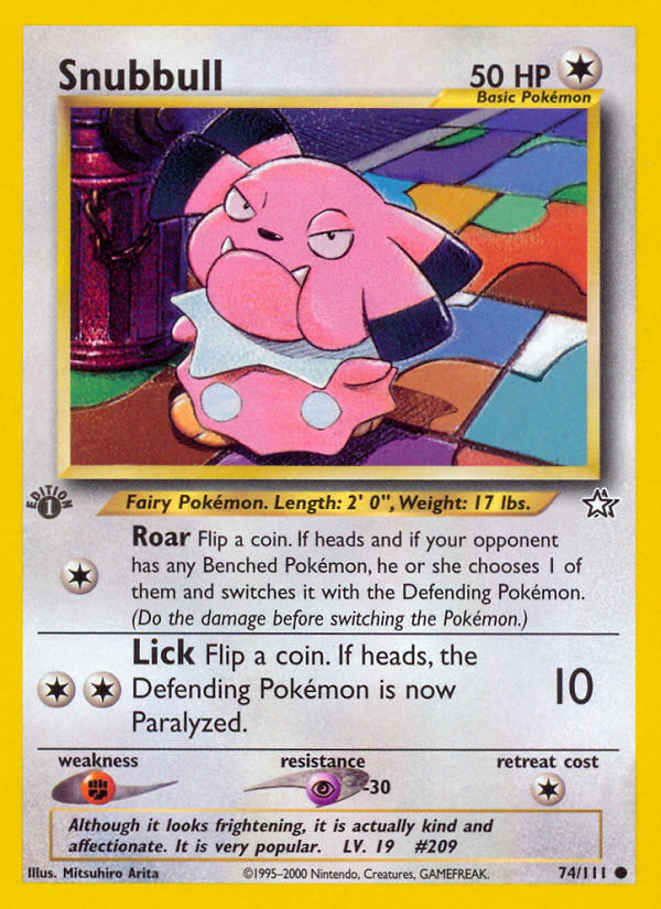 Snubbull (74/111) [Neo Genesis 1st Edition] | Fandemonia Ltd