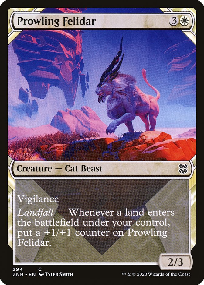 Prowling Felidar (Showcase) [Zendikar Rising] | Fandemonia Ltd