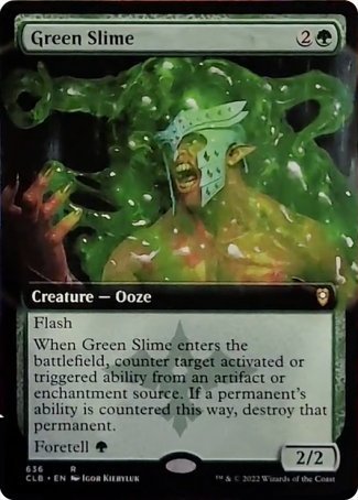 Green Slime (Extended Art) [Commander Legends: Battle for Baldur's Gate] | Fandemonia Ltd