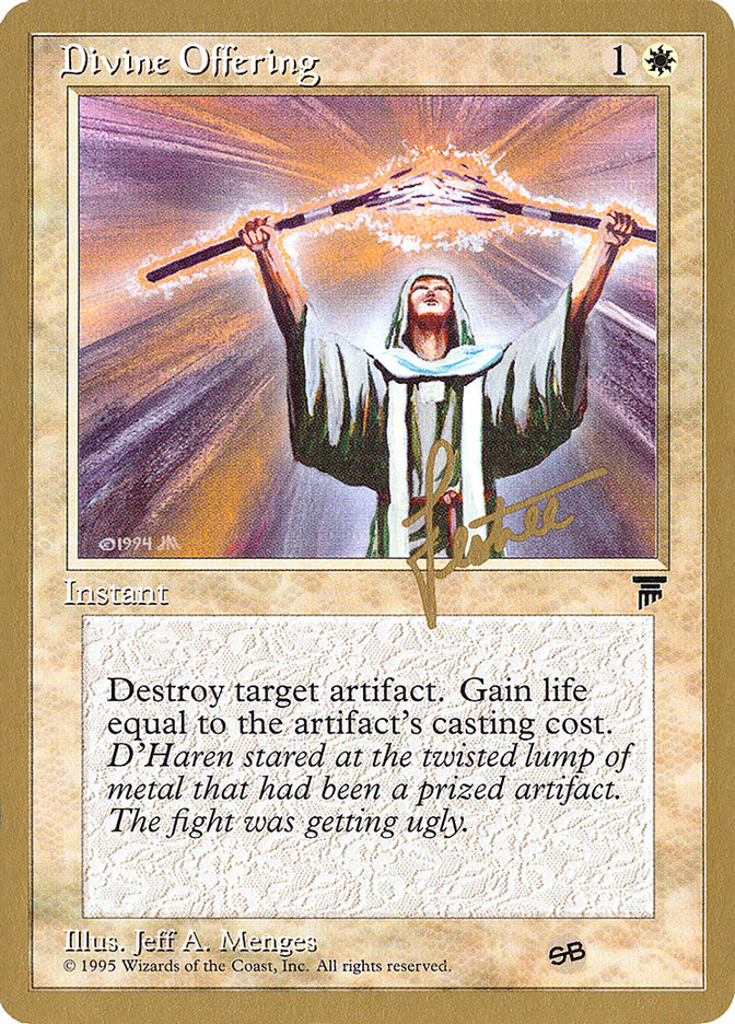 Divine Offering (Bertrand Lestree) (SB) [Pro Tour Collector Set] | Fandemonia Ltd