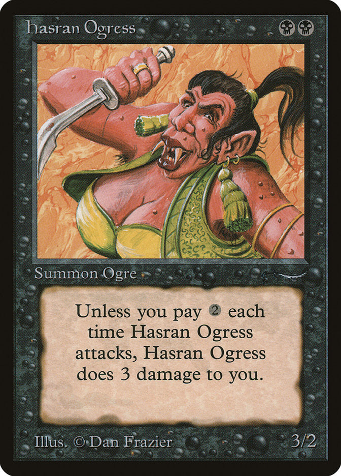 Hasran Ogress (Dark Mana Cost) [Arabian Nights] | Fandemonia Ltd