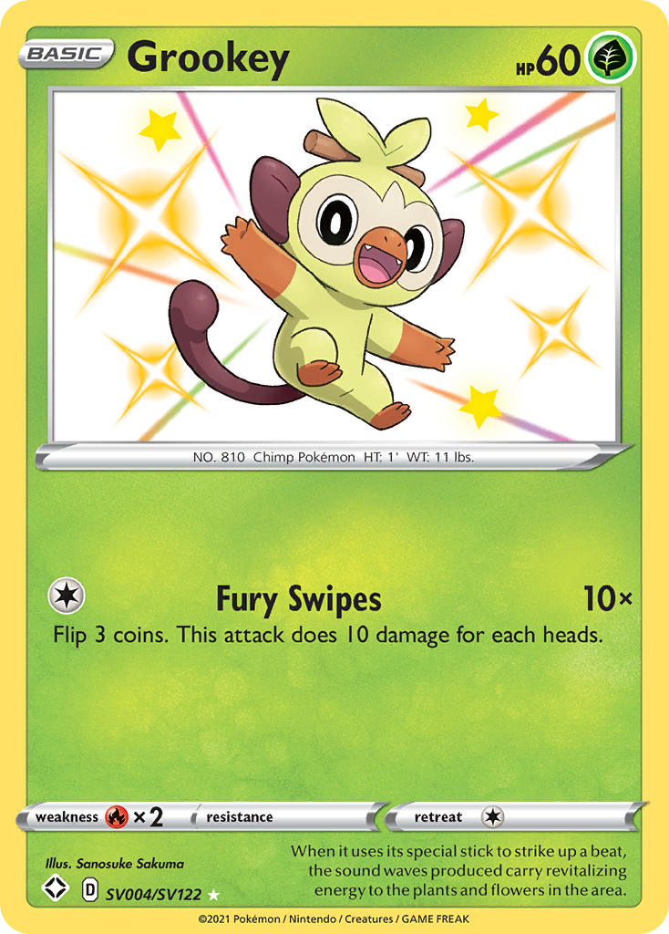 Grookey (SV004/SV122) [Sword & Shield: Shining Fates] | Fandemonia Ltd