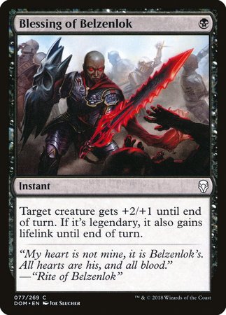 Blessing of Belzenlok [Dominaria] | Fandemonia Ltd