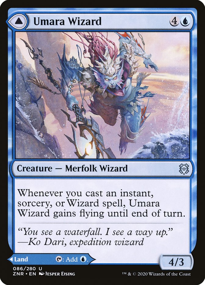 Umara Wizard // Umara Skyfalls [Zendikar Rising] | Fandemonia Ltd