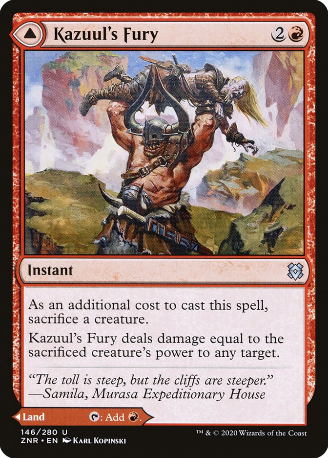 Kazuul's Fury // Kazuul's Cliffs [Zendikar Rising] | Fandemonia Ltd