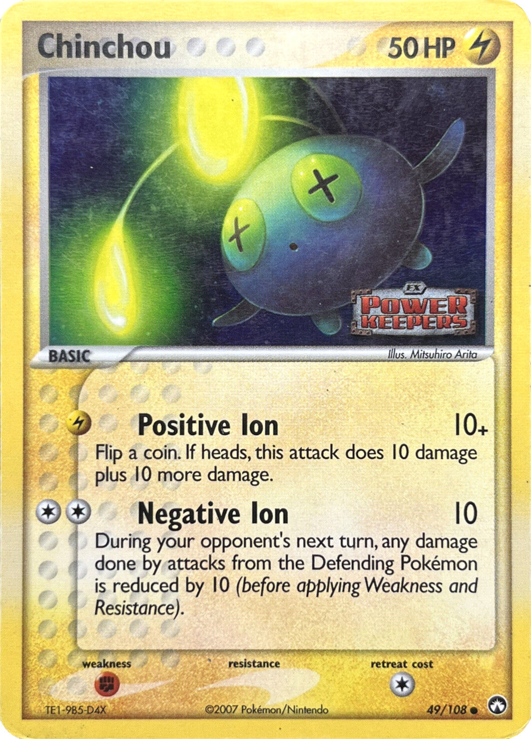 Chinchou (49/108) (Stamped) [EX: Power Keepers] | Fandemonia Ltd