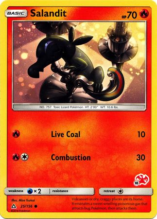 Salandit (25/156) (Charizard Stamp #18) [Battle Academy 2020] | Fandemonia Ltd