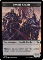 Zombie Knight // Human (6) Double-Sided Token [March of the Machine Commander Tokens] | Fandemonia Ltd