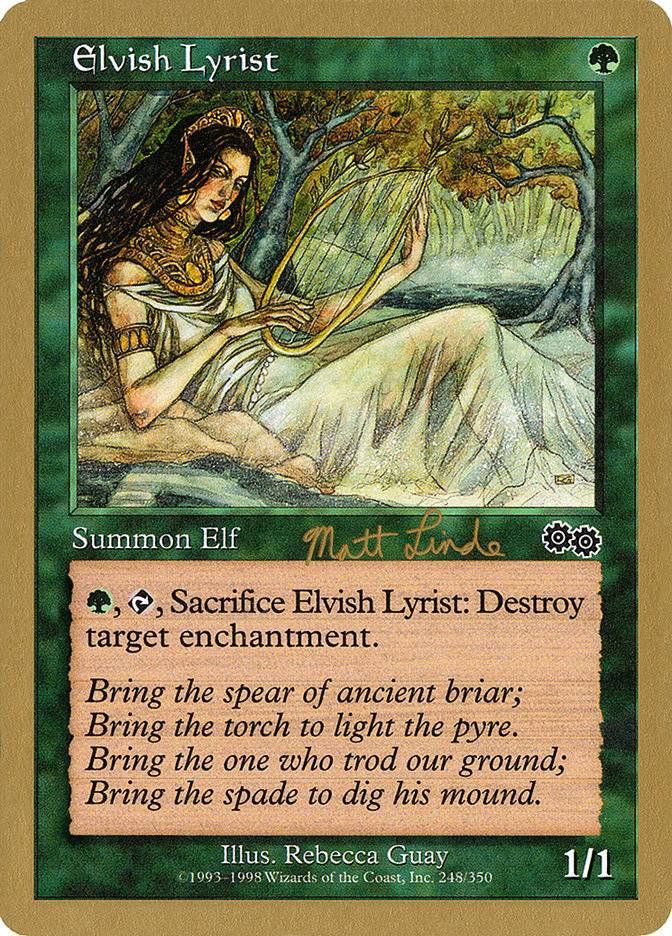 Elvish Lyrist (Matt Linde) [World Championship Decks 1999] | Fandemonia Ltd