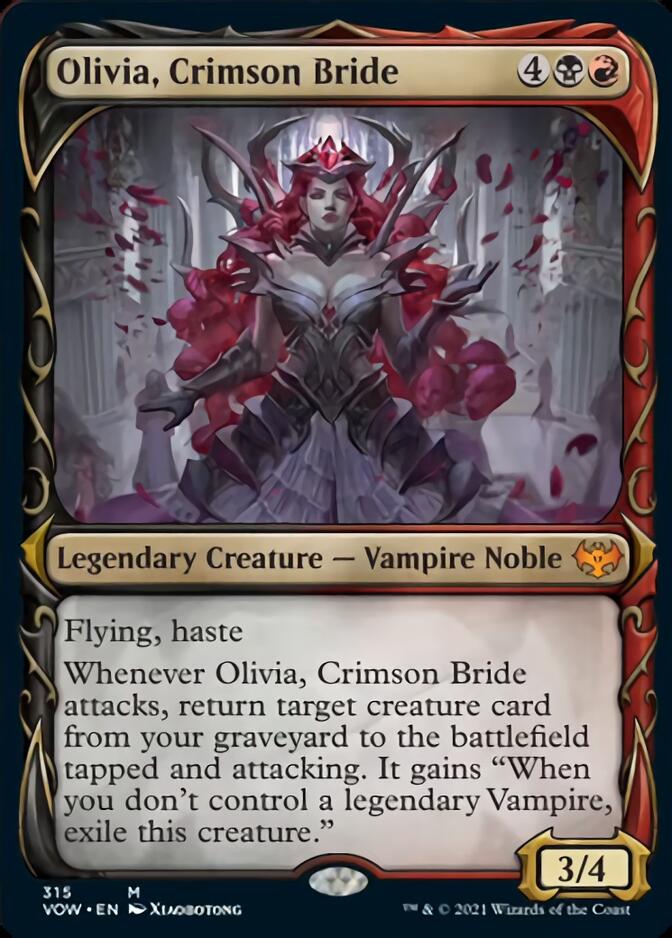 Olivia, Crimson Bride (Showcase Fang Frame) [Innistrad: Crimson Vow] | Fandemonia Ltd