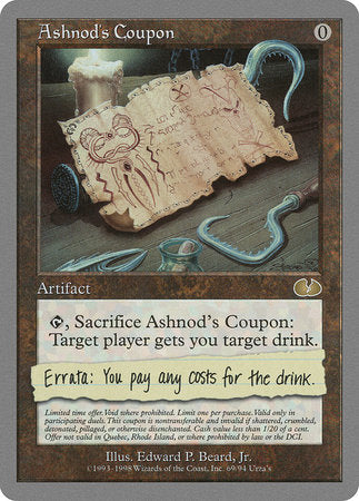 Ashnod's Coupon [Unglued] | Fandemonia Ltd