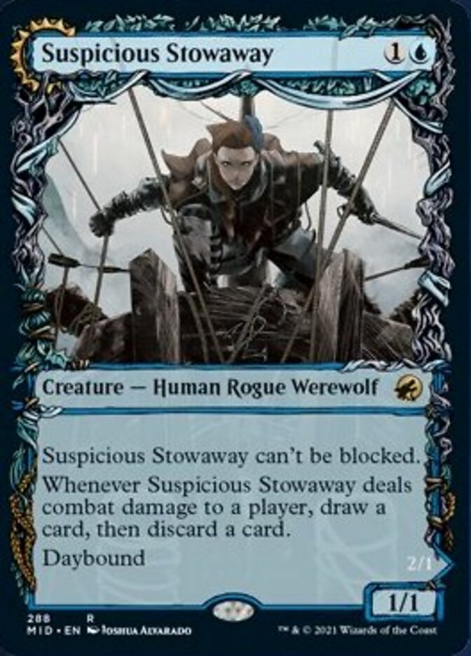 Suspicious Stowaway // Seafaring Werewolf (Showcase Equinox) [Innistrad: Midnight Hunt] | Fandemonia Ltd