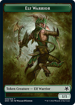 Dragon // Elf Warrior Double-Sided Token [Game Night: Free-for-All Tokens] | Fandemonia Ltd