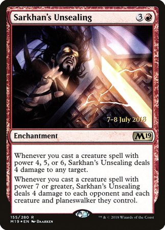 Sarkhan's Unsealing [Core Set 2019 Promos] | Fandemonia Ltd