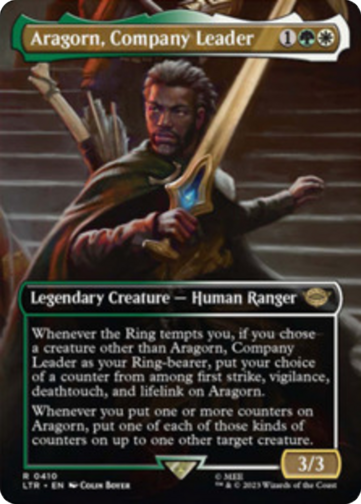 Aragorn, Company Leader (Borderless Alternate Art) [The Lord of the Rings: Tales of Middle-Earth] | Fandemonia Ltd