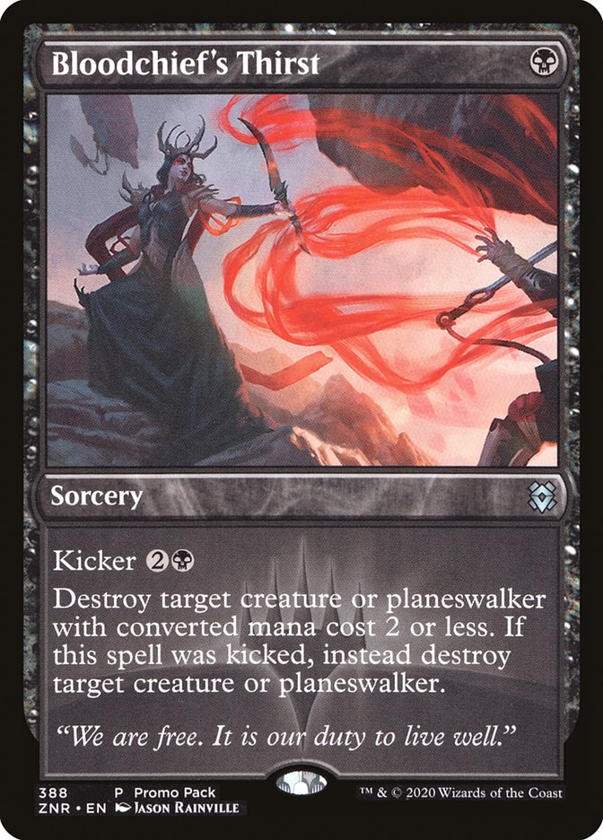 Bloodchief's Thirst (Promo Pack) [Zendikar Rising Promos] | Fandemonia Ltd