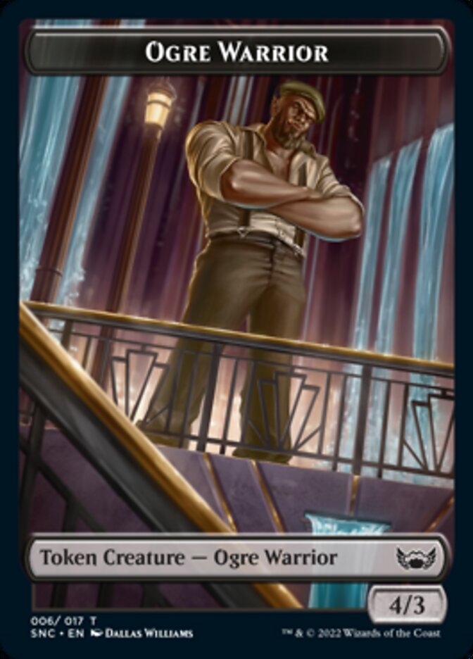 Treasure (014) // Ogre Warrior Double-sided Token [Streets of New Capenna Tokens] | Fandemonia Ltd