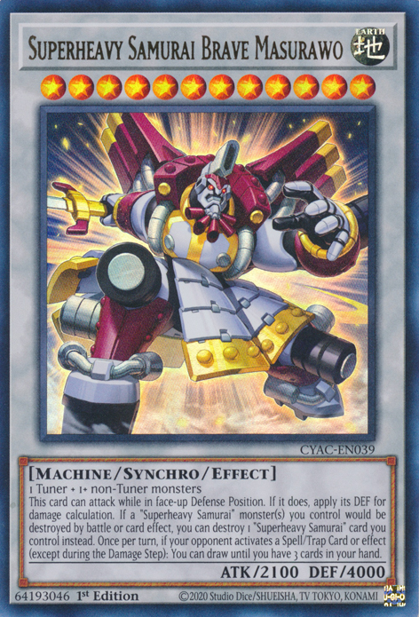 Superheavy Samurai Brave Masurawo [CYAC-EN039] Ultra Rare | Fandemonia Ltd