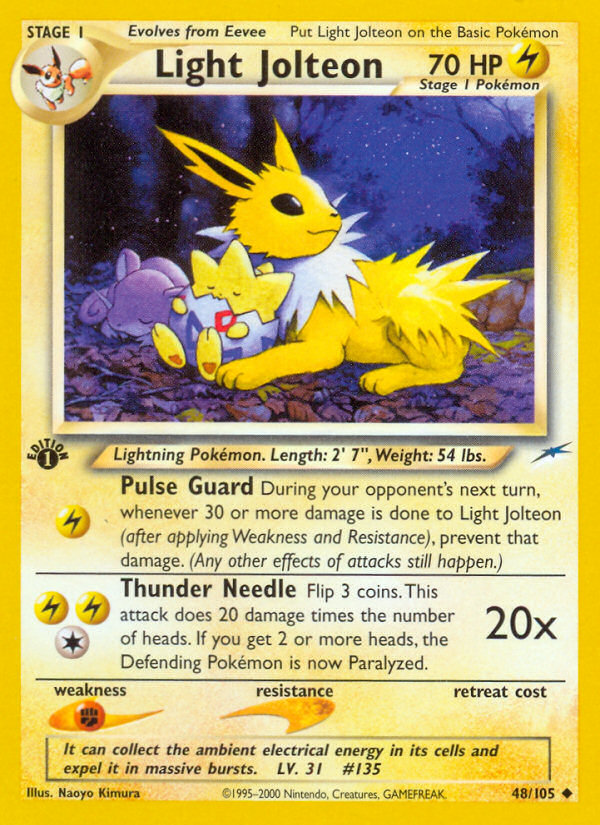 Light Jolteon (48/105) [Neo Destiny 1st Edition] | Fandemonia Ltd