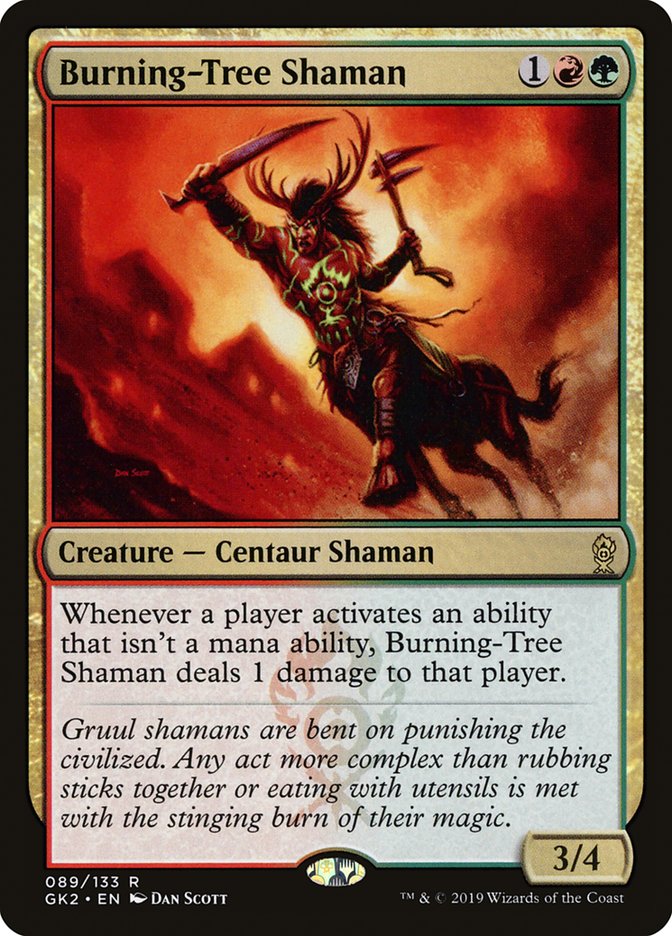 Burning-Tree Shaman [Ravnica Allegiance Guild Kit] | Fandemonia Ltd
