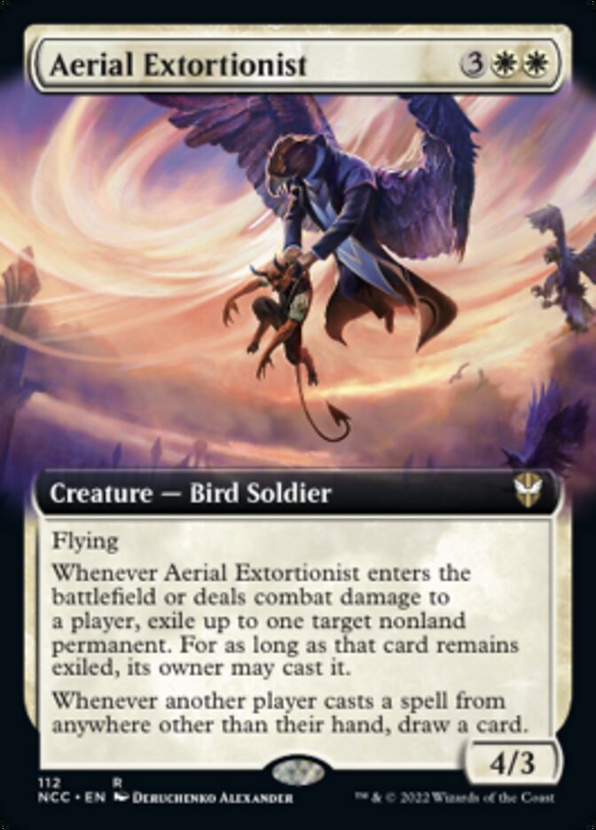 Aerial Extortionist (Extended Art) [Streets of New Capenna Commander] | Fandemonia Ltd