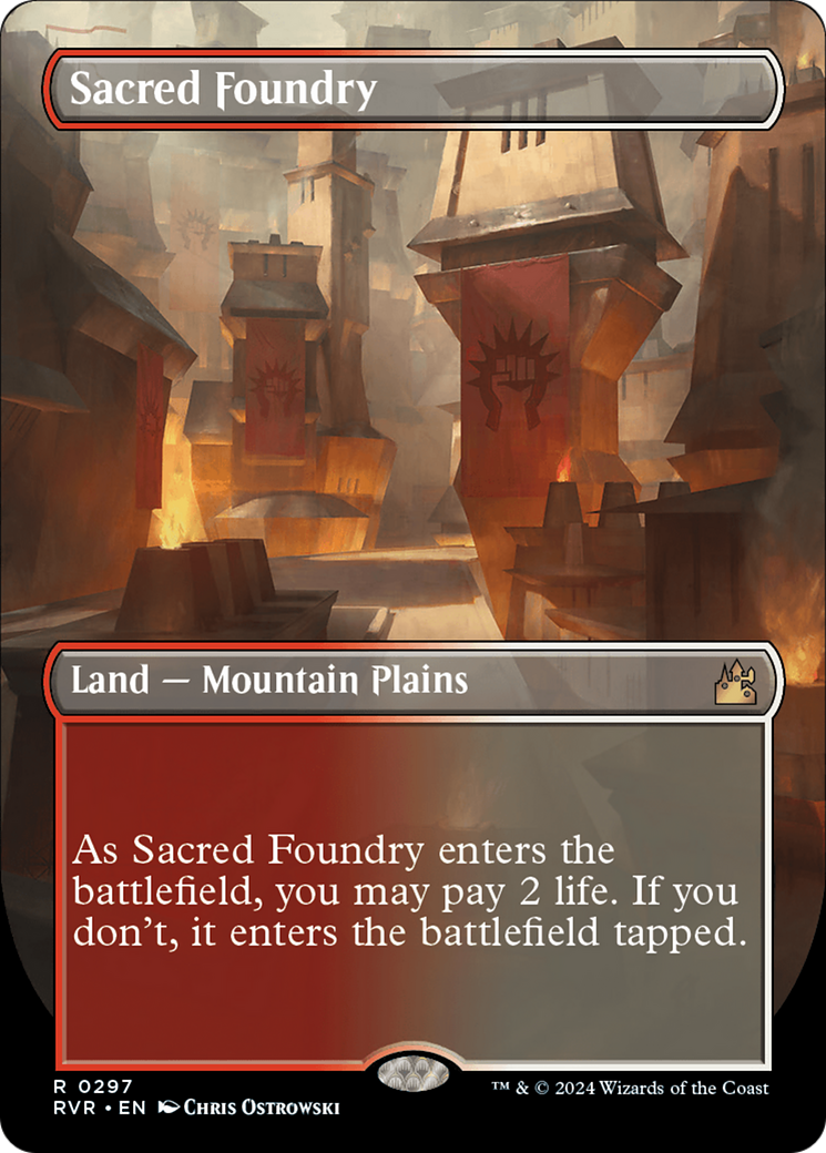 Sacred Foundry (Borderless) [Ravnica Remastered] | Fandemonia Ltd