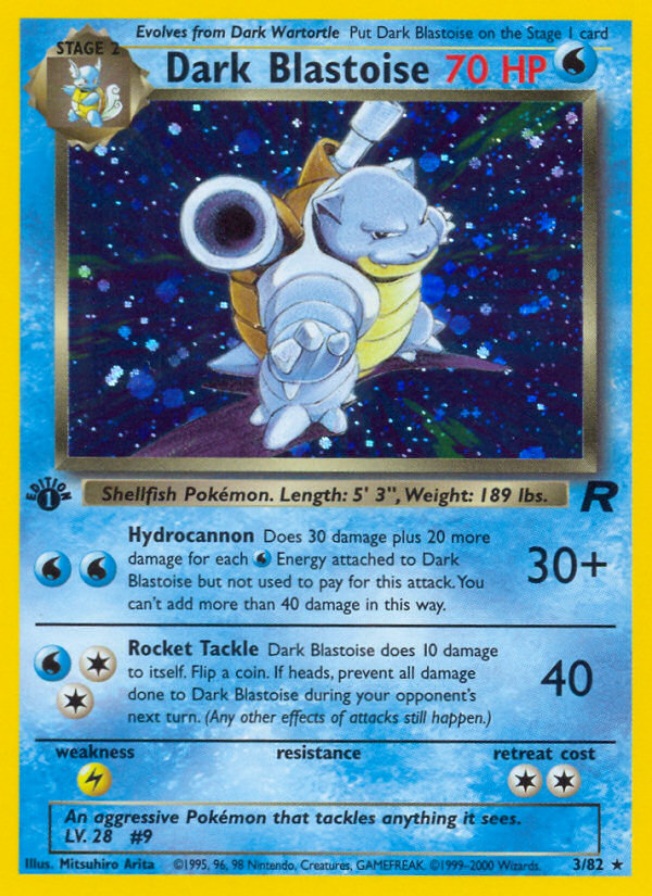 Dark Blastoise (3/82) [Team Rocket 1st Edition] | Fandemonia Ltd