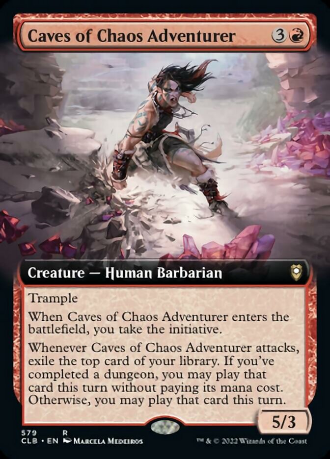 Caves of Chaos Adventurer (Extended Art) [Commander Legends: Battle for Baldur's Gate] | Fandemonia Ltd