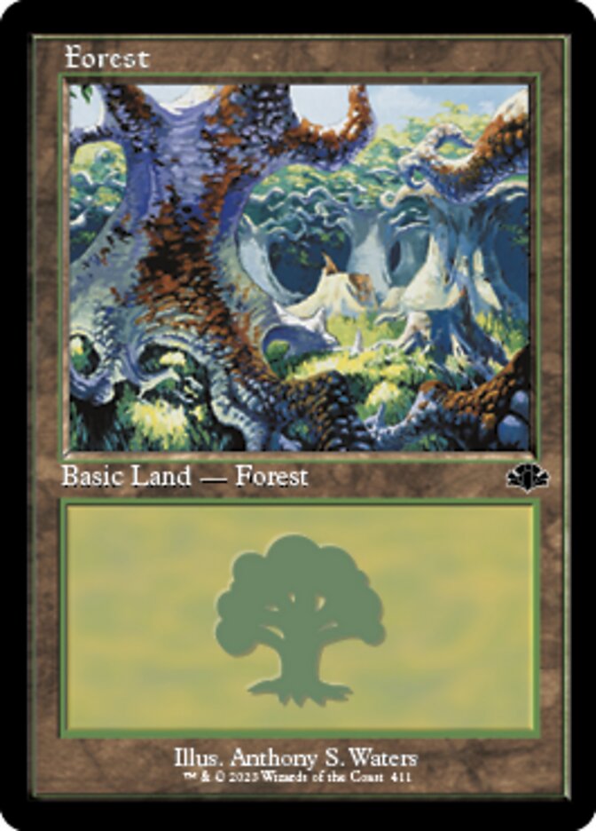 Forest (411) (Retro) [Dominaria Remastered] | Fandemonia Ltd