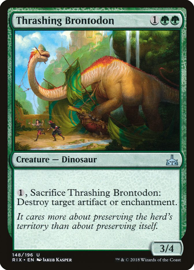 Thrashing Brontodon [Rivals of Ixalan] | Fandemonia Ltd