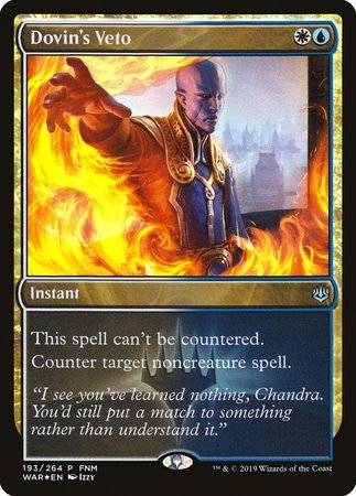 Dovin's Veto [War of the Spark Promos] | Fandemonia Ltd