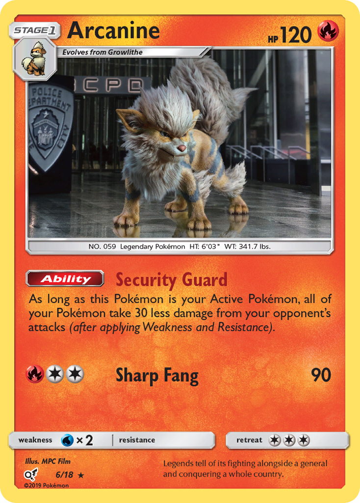 Arcanine (6/18) [Sun & Moon: Detective Pikachu] | Fandemonia Ltd