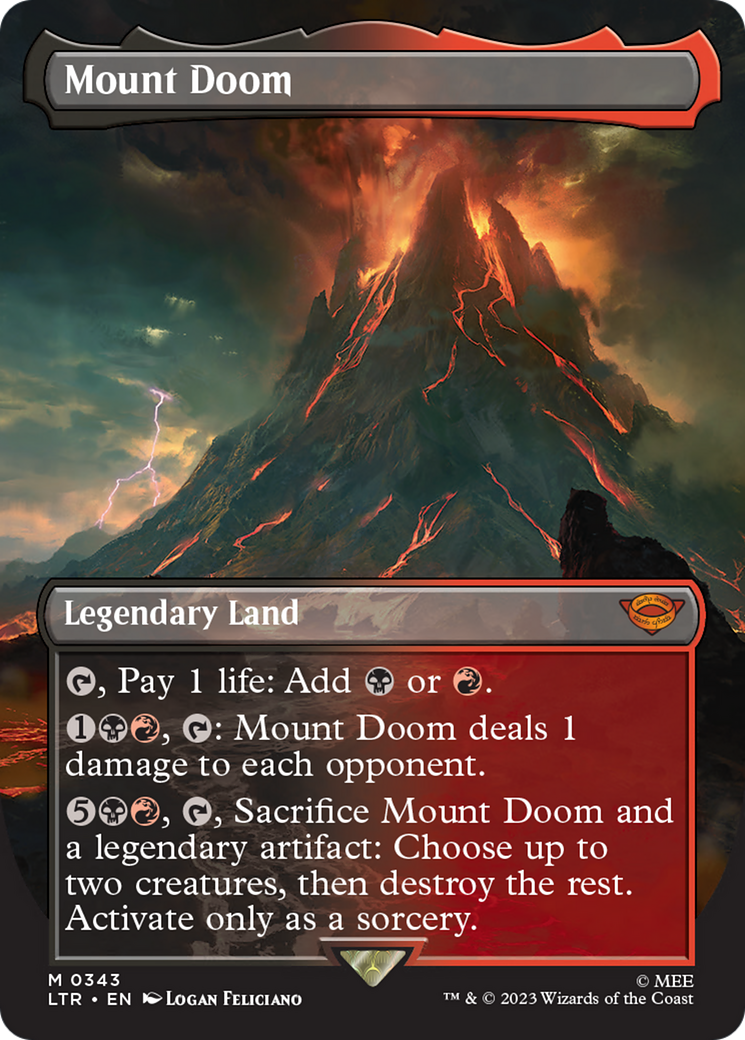 Mount Doom (Borderless Alternate Art) [The Lord of the Rings: Tales of Middle-Earth] | Fandemonia Ltd