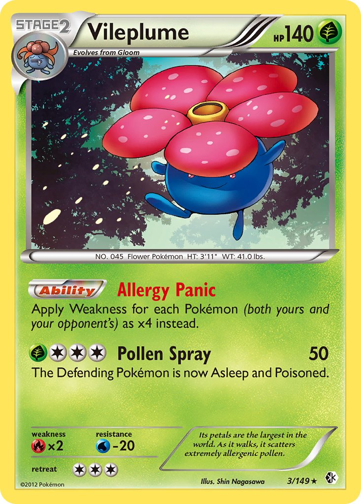 Vileplume (3/149) (Theme Deck Exclusive) [Black & White: Boundaries Crossed] | Fandemonia Ltd