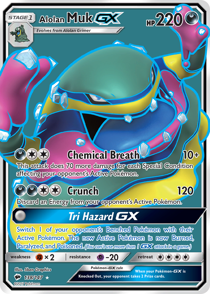 Alolan Muk GX (138/147) [Sun & Moon: Burning Shadows] | Fandemonia Ltd