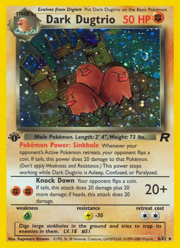 Dark Dugtrio (6/82) [Team Rocket 1st Edition] | Fandemonia Ltd