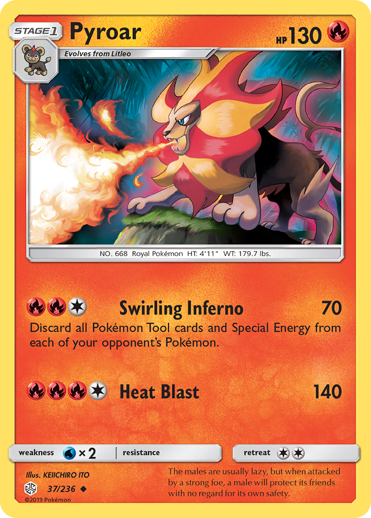 Pyroar (37/236) [Sun & Moon: Cosmic Eclipse] | Fandemonia Ltd