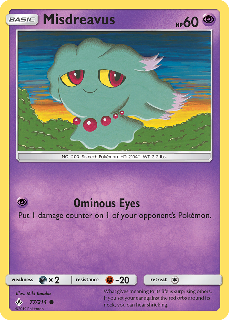 Misdreavus (77/214) [Sun & Moon: Unbroken Bonds] | Fandemonia Ltd