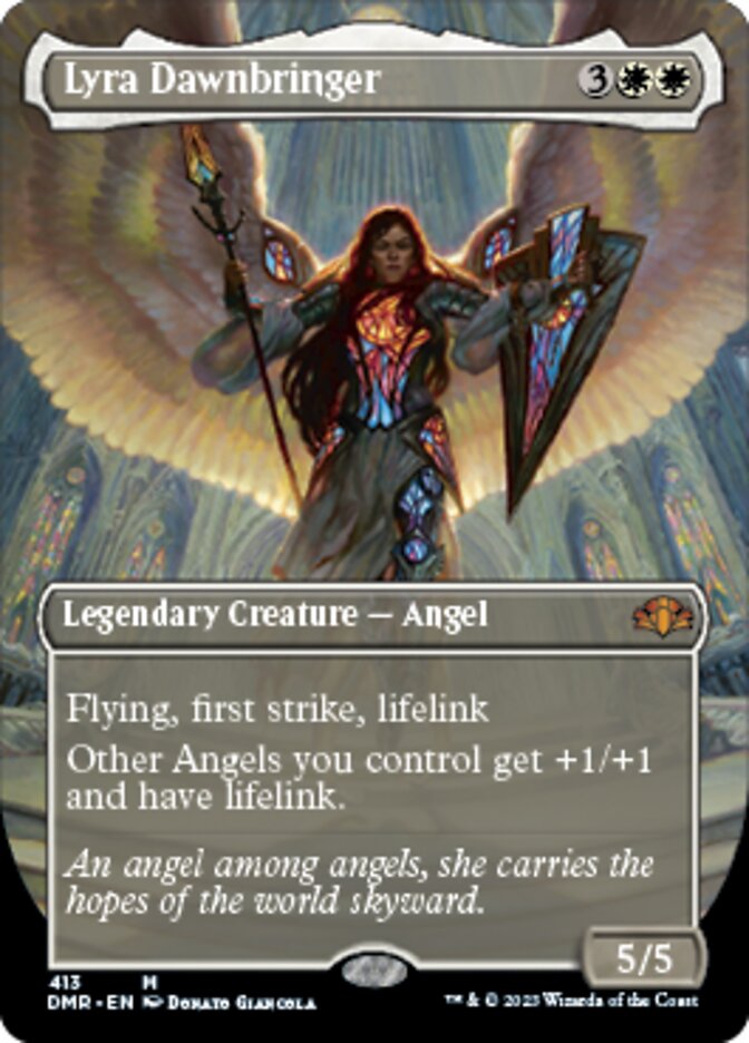 Lyra Dawnbringer (Borderless Alternate Art) [Dominaria Remastered] | Fandemonia Ltd