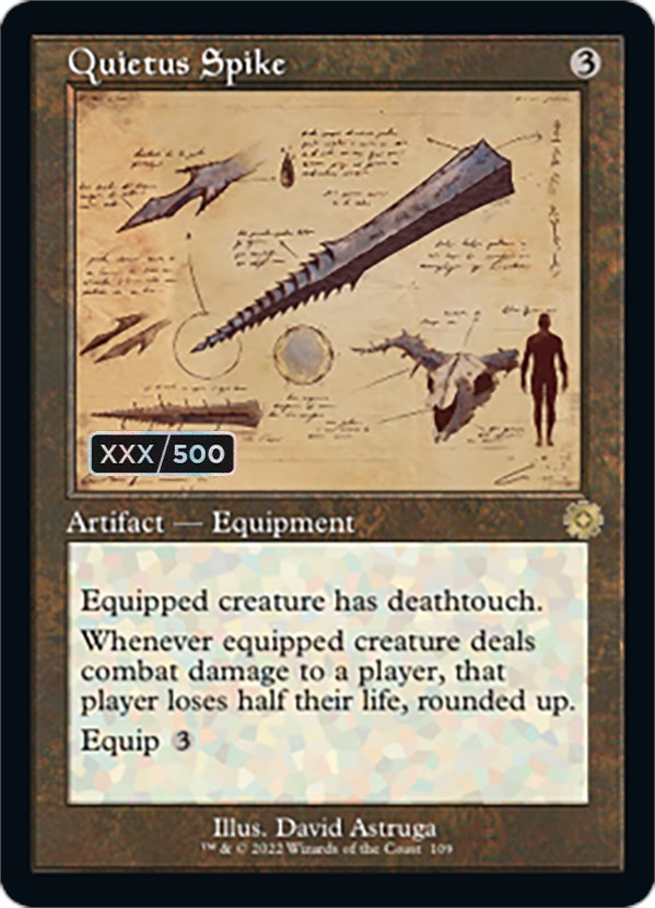 Quietus Spike (Retro Schematic) (Serial Numbered) [The Brothers' War Retro Artifacts] | Fandemonia Ltd