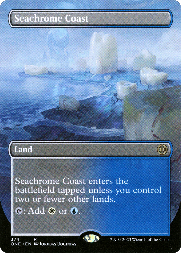 Seachrome Coast (Borderless Alternate Art) [Phyrexia: All Will Be One] | Fandemonia Ltd