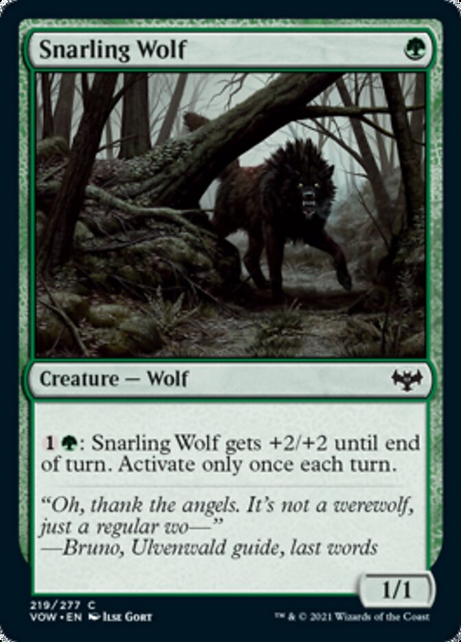 Snarling Wolf [Innistrad: Crimson Vow] | Fandemonia Ltd