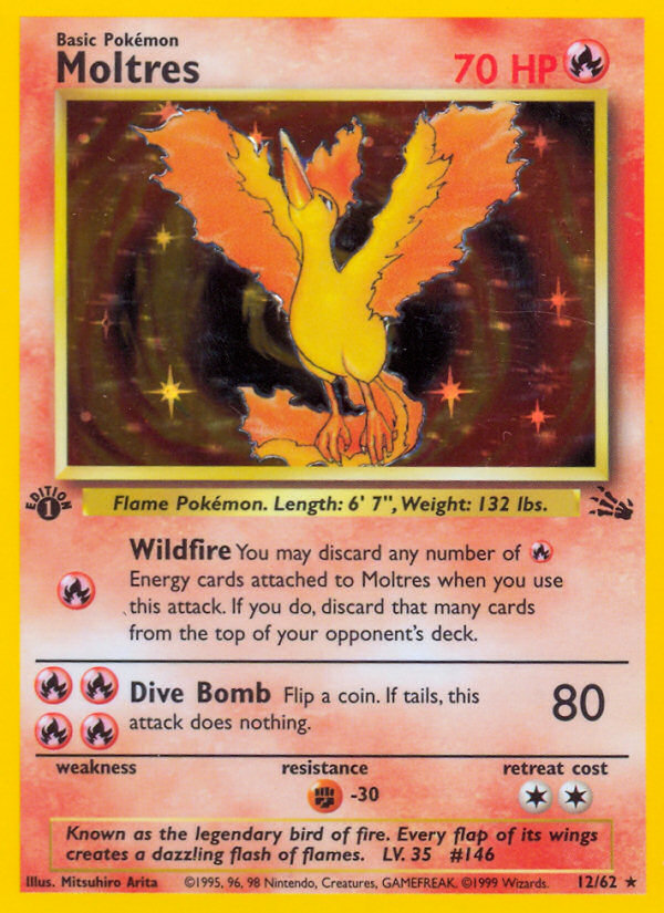 Moltres (12/62) [Fossil 1st Edition] | Fandemonia Ltd