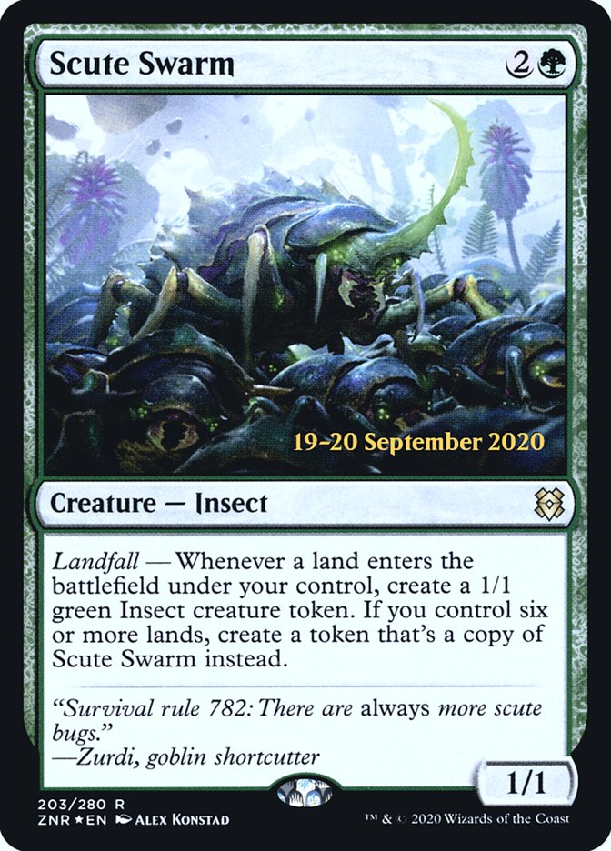 Scute Swarm  [Zendikar Rising Prerelease Promos] | Fandemonia Ltd